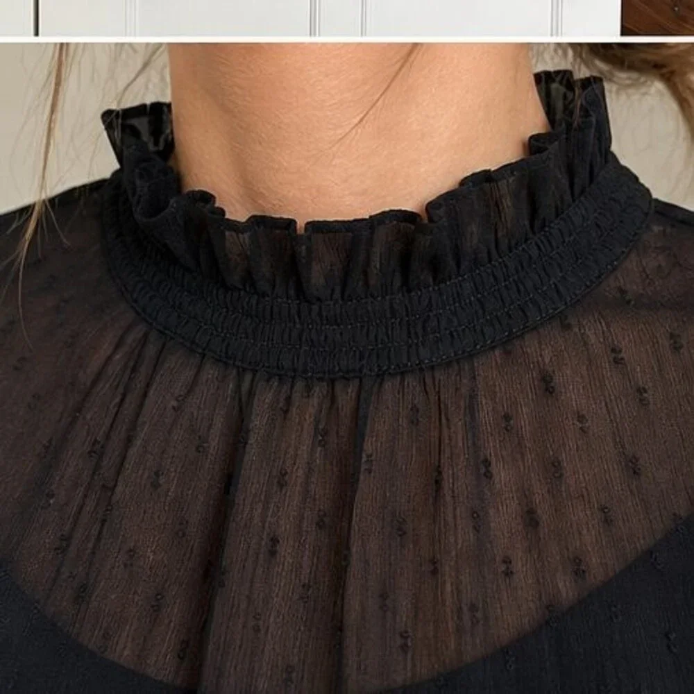 Mauve Tie Neck Blouse